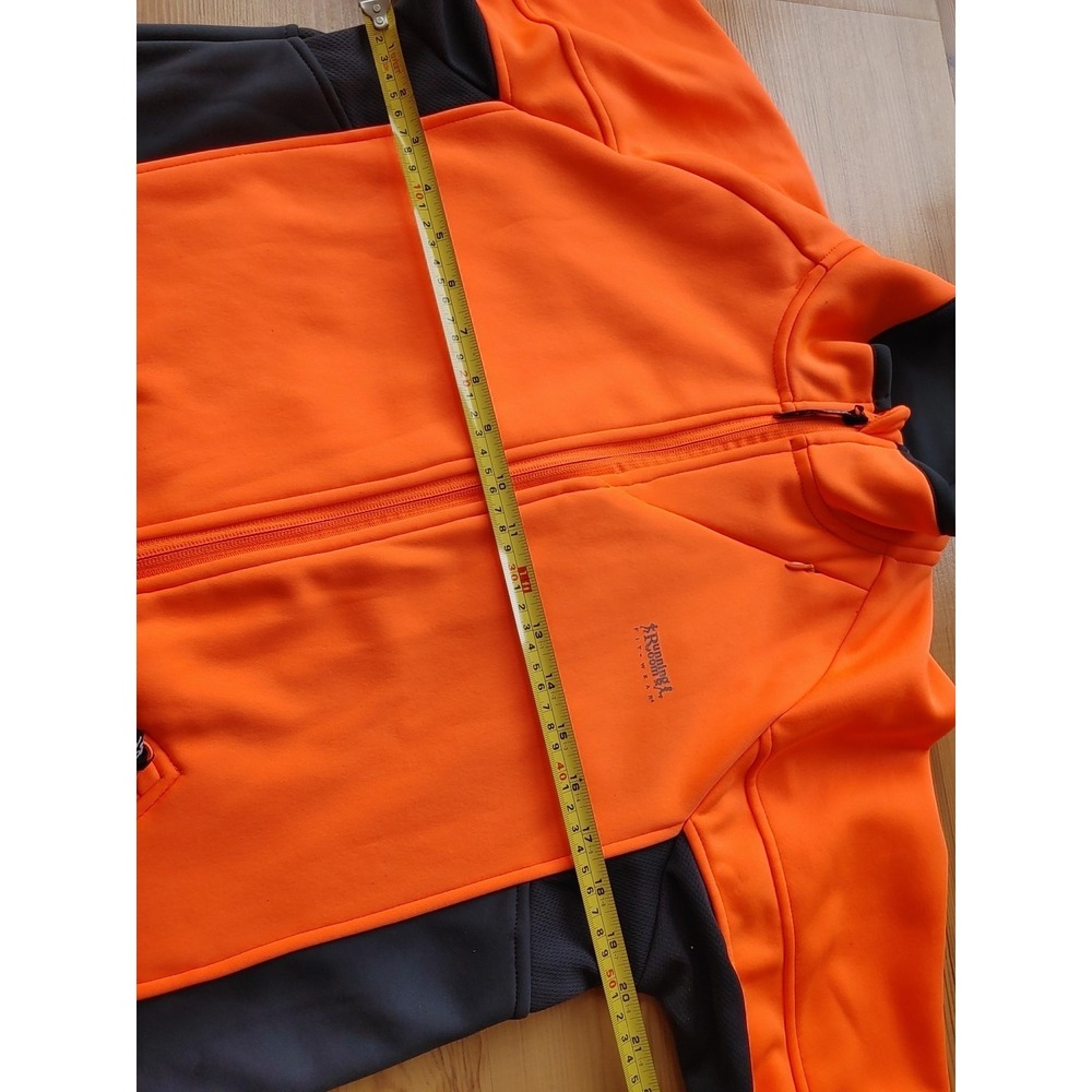 Running Room Fit Wear Men's Windbreaker Fleece Sz S Neon Orange - Picture 11 of 13